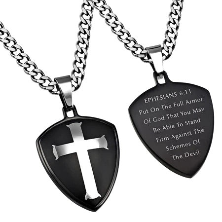 Men's R2 Black Shield Cross