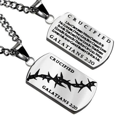 Men's Crown of Thorns Dog Tag